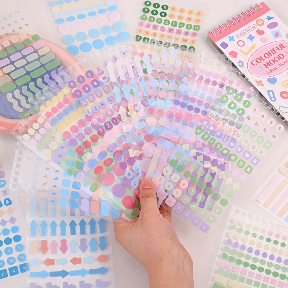 3424pcs Colorful Mood Stickers for DIY Crafts