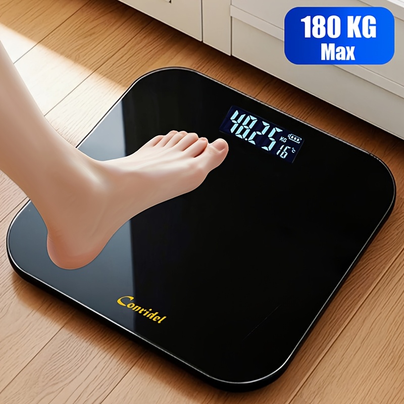 TEMU Conridel High-precision Digital Bathroom Scale, Digital Display, Weight Scale, Bathroom Scale, Home Fitness Monitoring, Max Weight 400lb/180kg,