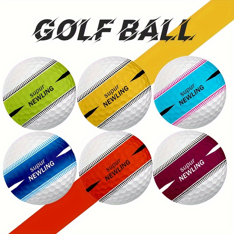 

6pcs Golf Balls, 3 Layers, 360-degree Seamless Alignment, High-density Golf Balls For Powerful Long-distance Putting