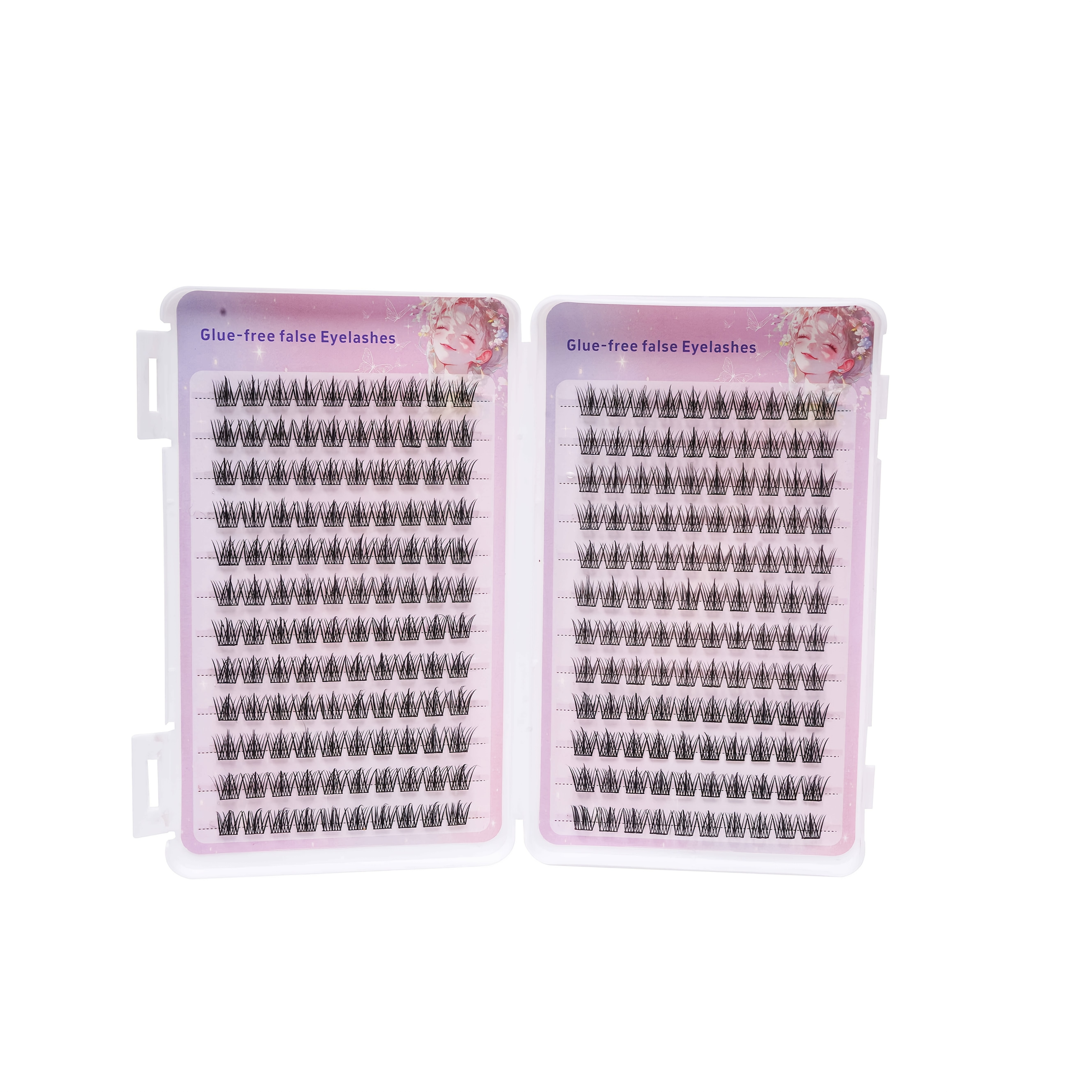 Image of Lazy Princess Trilogy False Eyelashes - 240 Lashes Large Fans, Makeup Essential, Diy Self-application, Glue-free, No Removal Required, Beginner-friendly