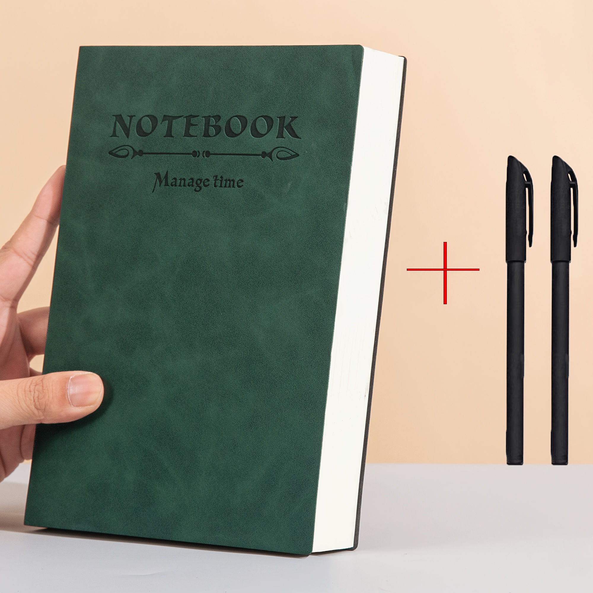 3pcs（1 A5 Notebook+2pens), Waterproof Design, Soft Leather Cover, Ultra-thick And Durable Paper - Perfect For Office And University Stationery, Executive Notebook