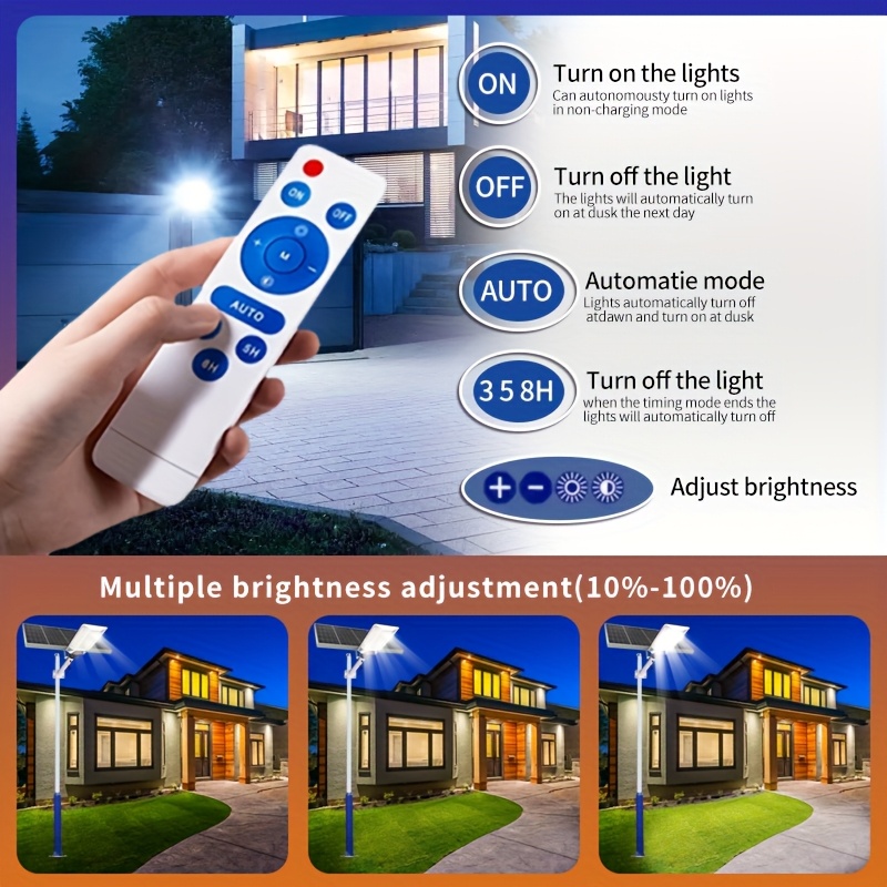 Solar ultra-bright curved surface street lamp, 18000mAh outdoor solar lamp with remote control, suitable for parking lots, commercial parking lots, school basketball courts, roadsides, courtyards, flowers, villas, outdoor solar lamps,  Stylish