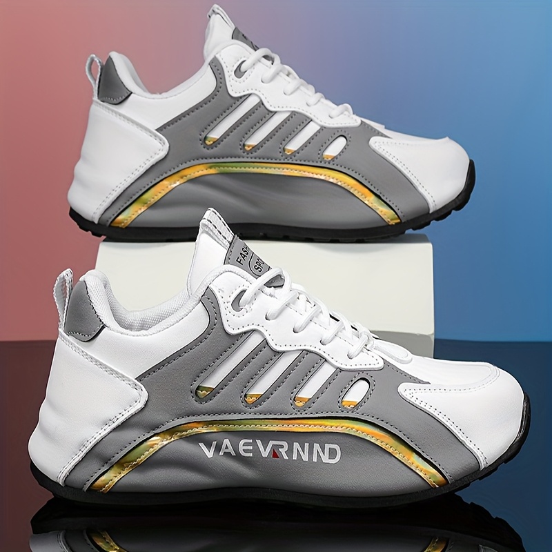 Men's Wide Size Low-Top Lace-Up Casual Sneakers