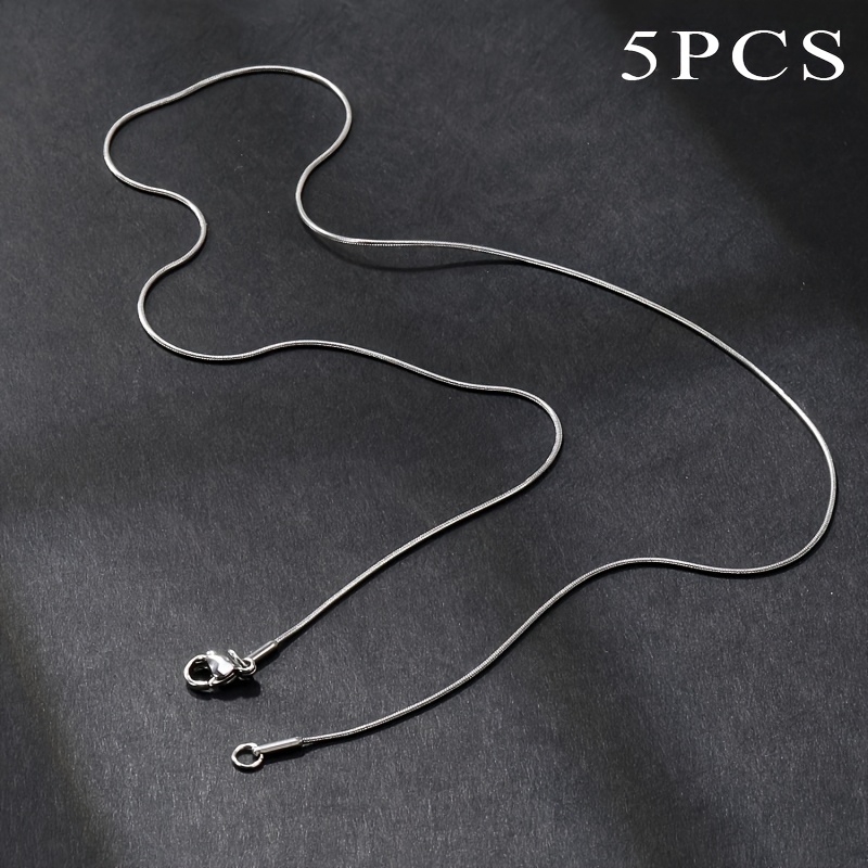 E-shop 5 Stück Edelstahl Halsketten, Schlangenkette Halsketten, Halsketten Großhandel, Schmuckzubehör, Halsketten, Schmuck, Vatertag, Valentinstag,