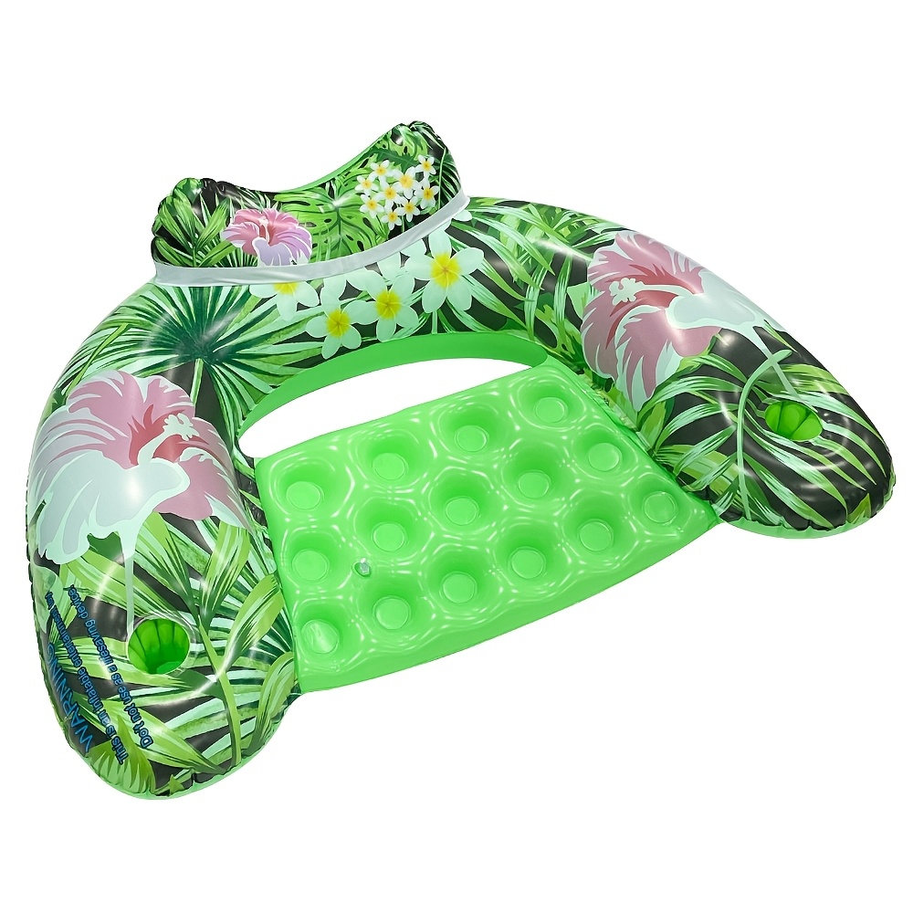 balsa inflable para adultos, cómoda y  , de pvc, con reposacabezas, para piscina