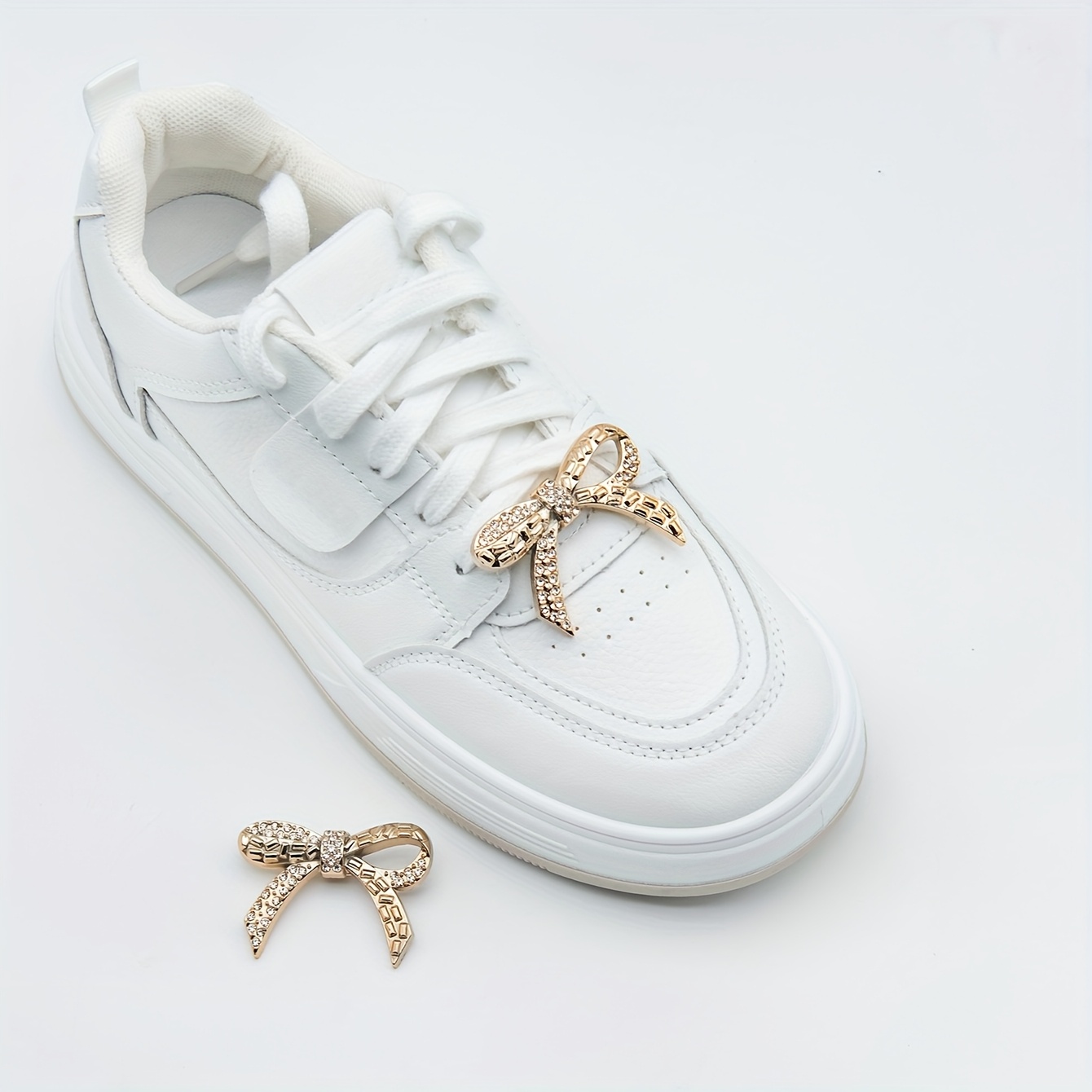 Set Of 2 Bowknot Shoelace Clips, Stylish And Chic, Ideal For Athletic Footwear, Everyday Shoes, Removable Shoelace