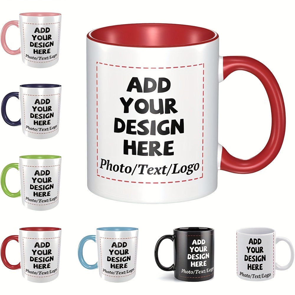 TEMU Personalized Coffee Mugs - 11oz, Custom Mugs With Photo, Text, Logo, Customized Gifts For Birthdays, Engasynthetic Gemstoneents, Weddings,