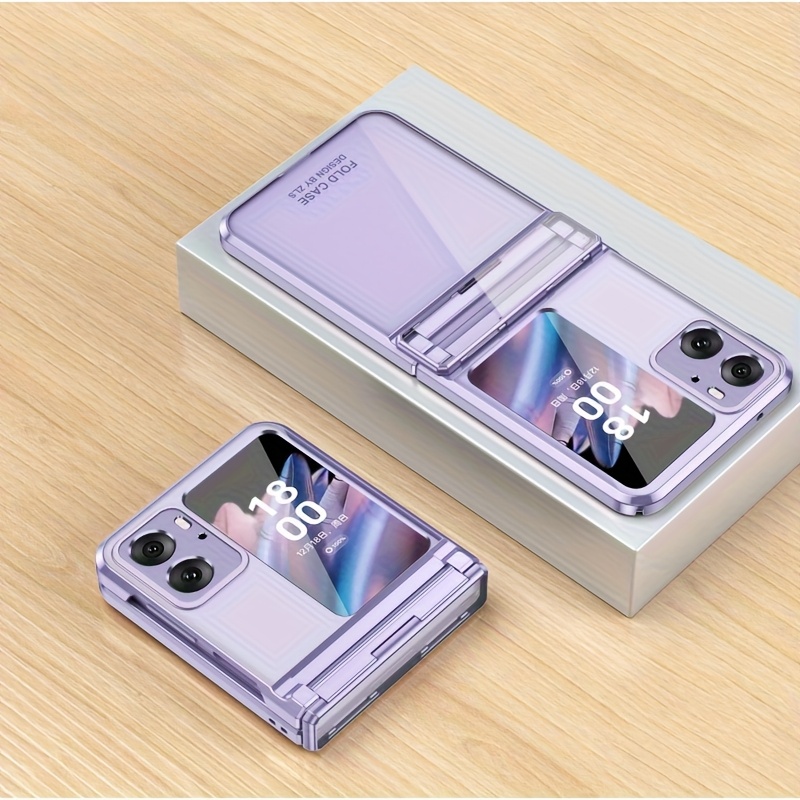 TEMU Phone Case: Phantom Series Suitable For Oppo Flip Phone Case, New Electroplated Full-coverage Hinge Case, Drop-proof Protective Case
