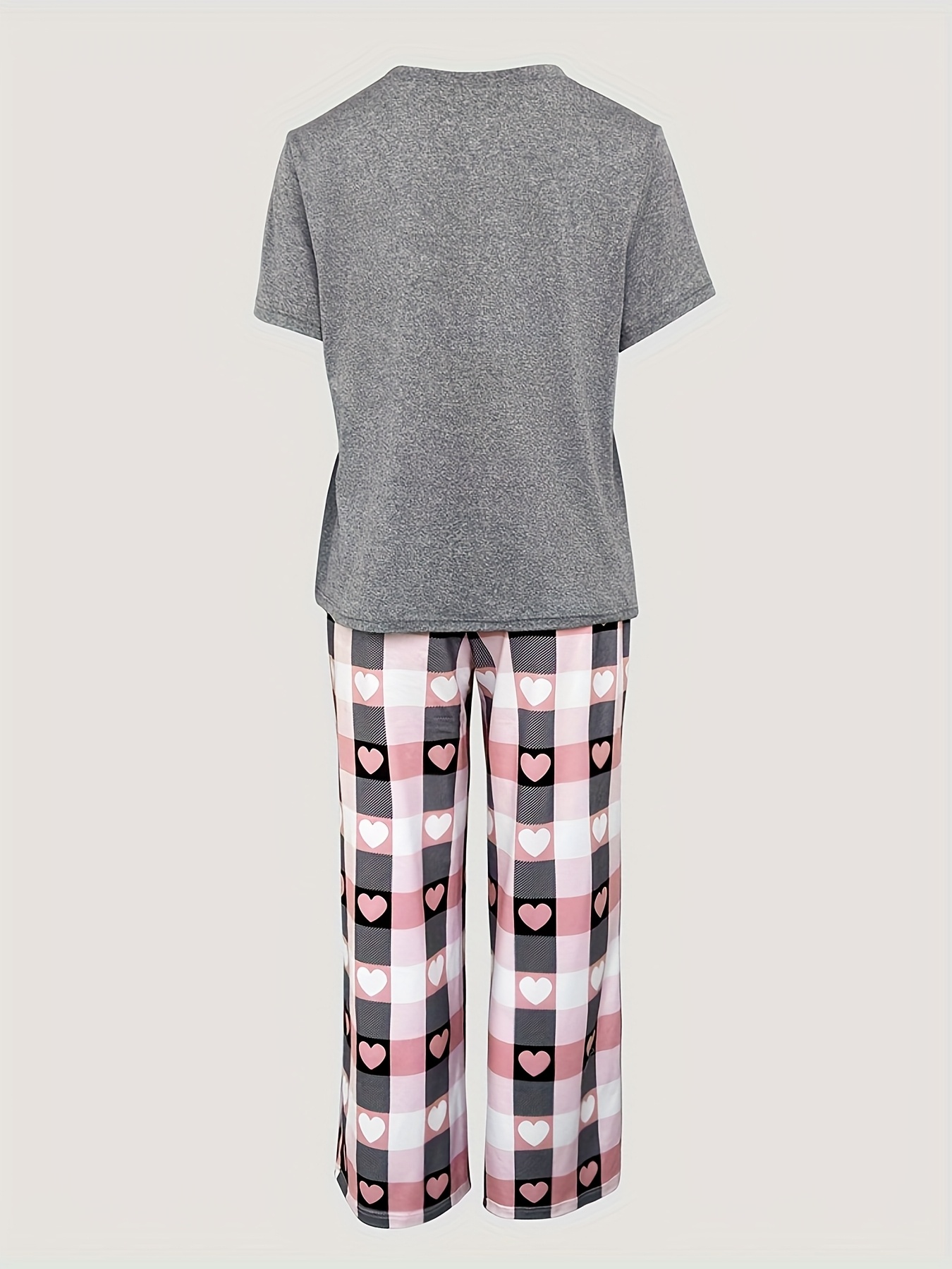 2pcs printed round neck short sleeve set gradient printed loose pants womens summer pajama set breathable   clothing two piece set Product details 19
