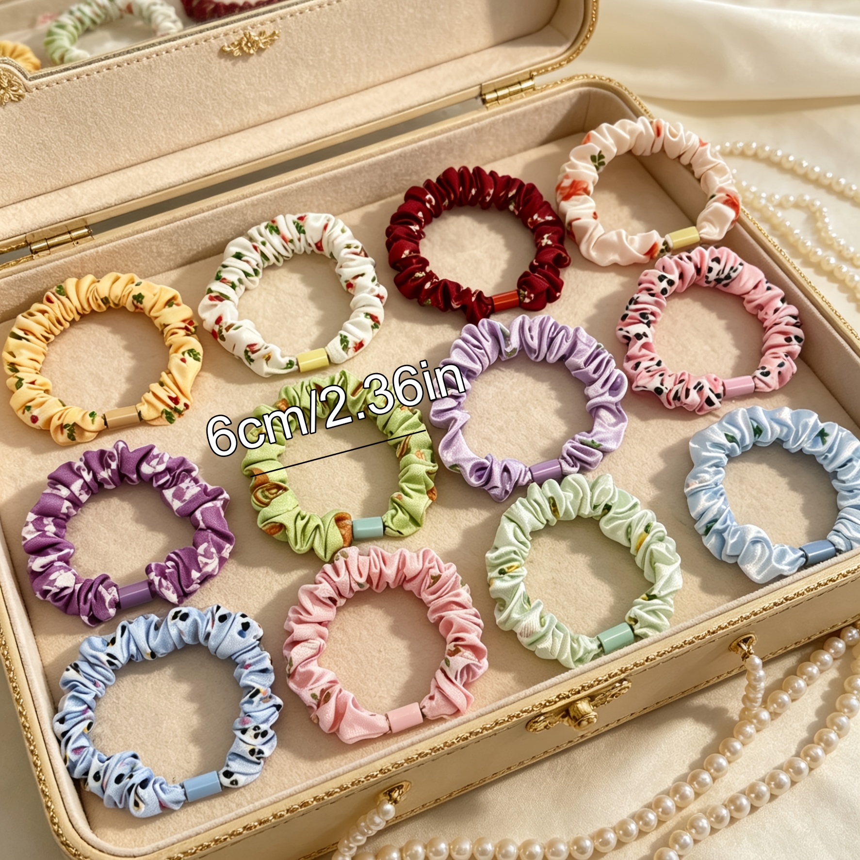30pcs Random Colour Floral Hair Ties Assortment Set