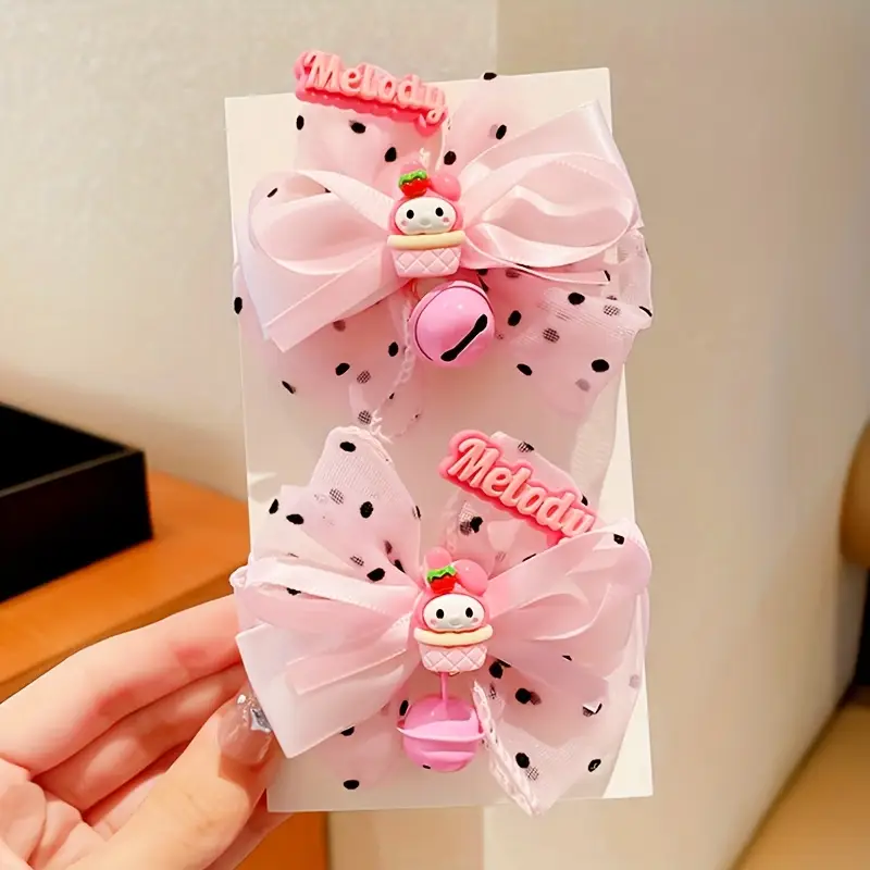 for   2pcs hairpin set cute cartoon bow accessories suitable for women and teenagers stylish hairpins   makeup and everyday styling birthday gift set Product details 1