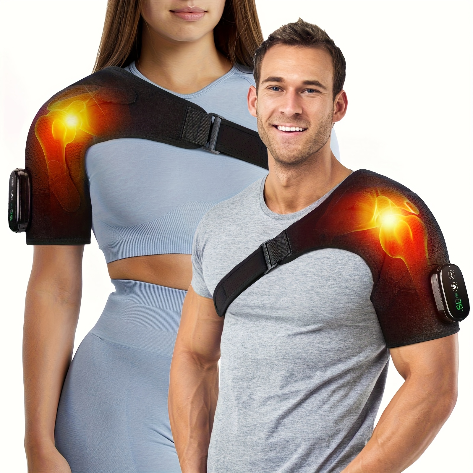 heating vibration massage shoulder pad Therabody Theragun Wave Solo Massager