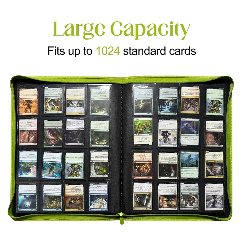 tcg binder 1000 cards Amazon.com: TopDeck 1000 Card Binder - TCG Portfolio - 16 Pocket Card Binder - Ringless Binder Compatible with Pokemon Cards, Yu-Gi-Oh, Magic the Gathering, and More - Side Load Sleeves