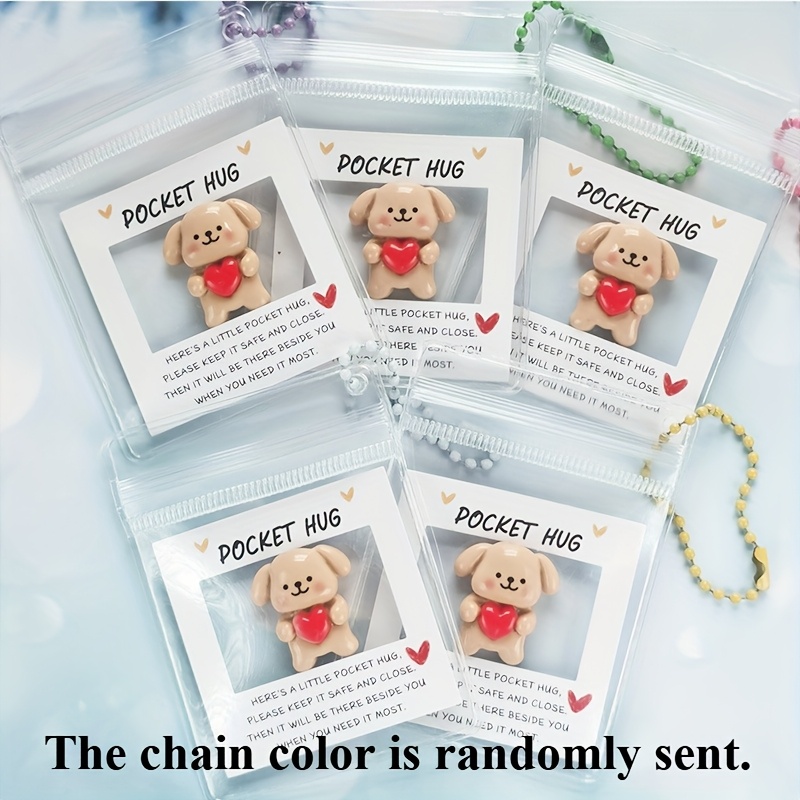 TEMU 1/2/5 pz Carte Tascabili a Forma di Cuore per Cani, della inviato casualmente, Biglietti di Nuziali con Resina e Supporti per Biglietti, Carte