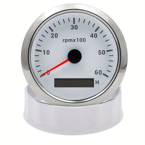 85mm tachometer 6000rpm tachometer with7 colors backlight lcd hour meter universal fit for marine yacht boat car motorcycle
