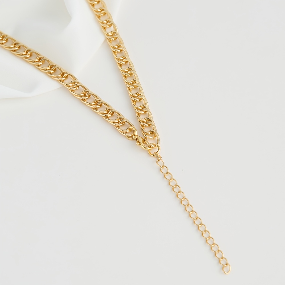 Trendy Double Layer Stackable Devil Eye Shaped Pendant Necklace