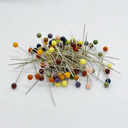 100pcs per box of colorful hijab pins bridal wedding updo positioning needles scarf fixing pins