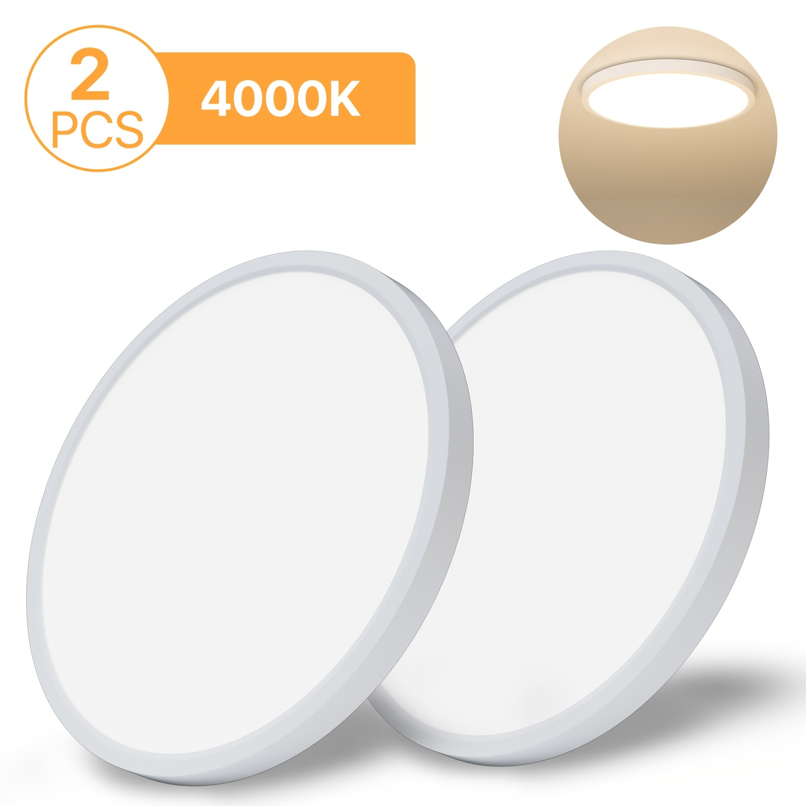 1 2 3 4 pack ultra thin led ceiling light 18    modern round ceiling light suitable for   indoor scenes   cool white ambient lighting minimalist lighting durable circuit board high   lamp room       led bright led commercial spaces