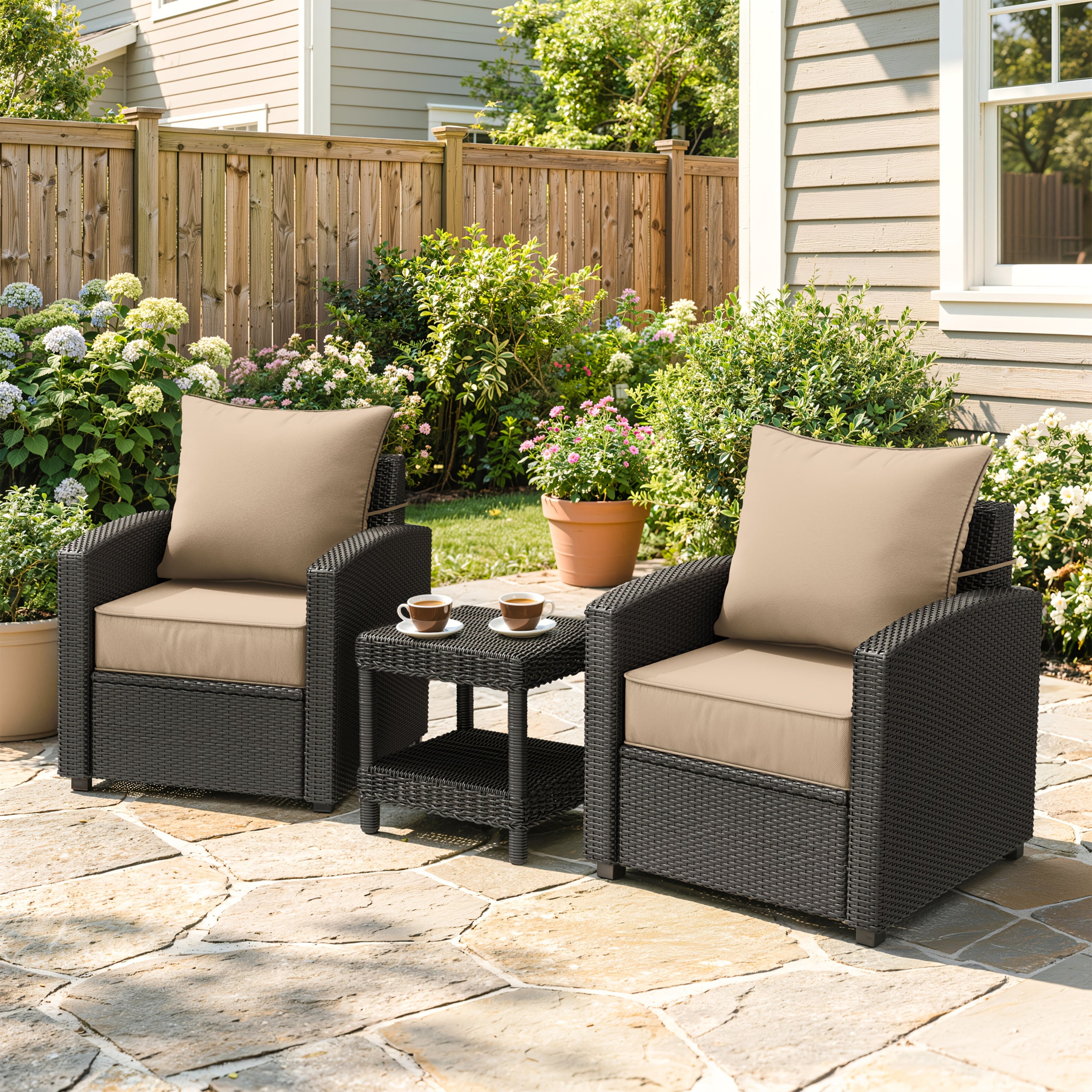 Outdoor Cushion Set of 1pc/2pcs/4pcs/6pcs - Thick 35D High-Density Foam Cushions Measuring 24*24*6.5 Inches, Featuring Quick Rebound, High Durability, And Easy Cleaning, Suitable for Outdoor Furniture Like Sofas And Patio Chairs