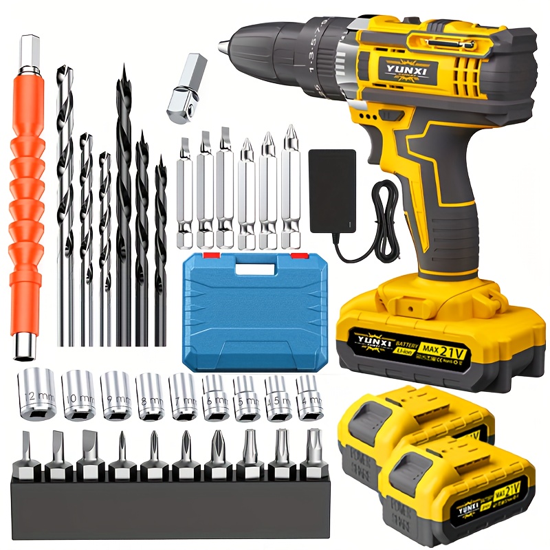 2025 Accu Lithium-Ion Klopboormachine & Schroevendraaier Set met Werklicht