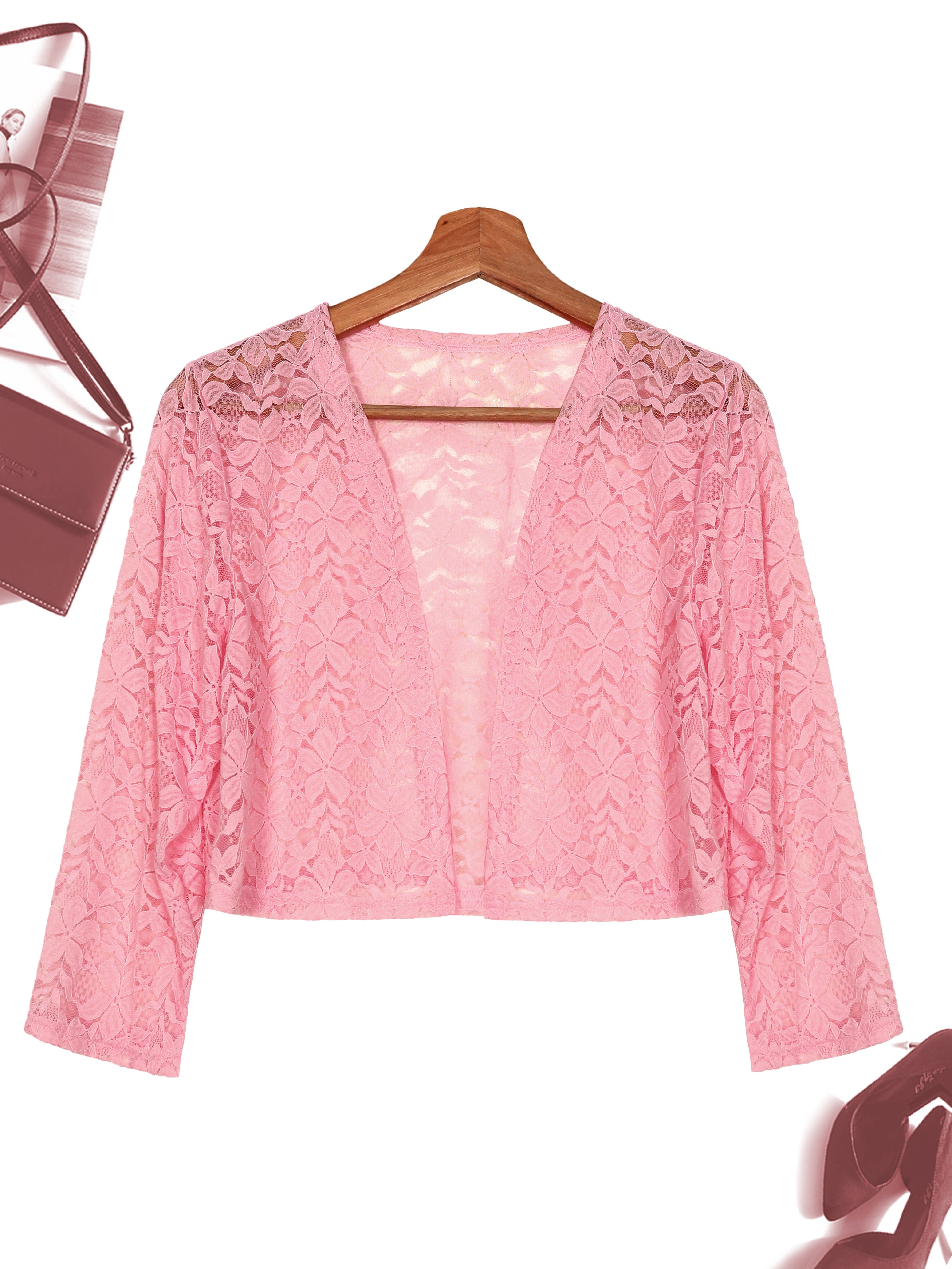 solid color open front top elegant see three quarter sleeve solid color open front top elegant see three quarter sleeve
