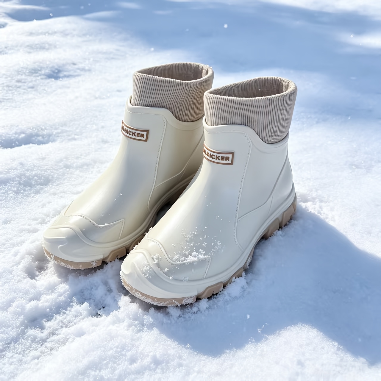 Unisex Lined Short Rain Boots for Autumn/Winter