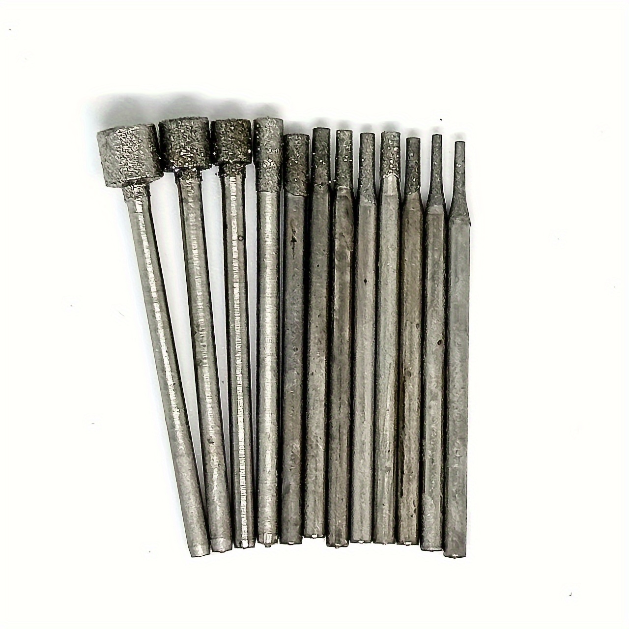 TEMU 12pcs/set Of Jade Carving Tools With Diamond Grinding Heads & Jadeite Needles