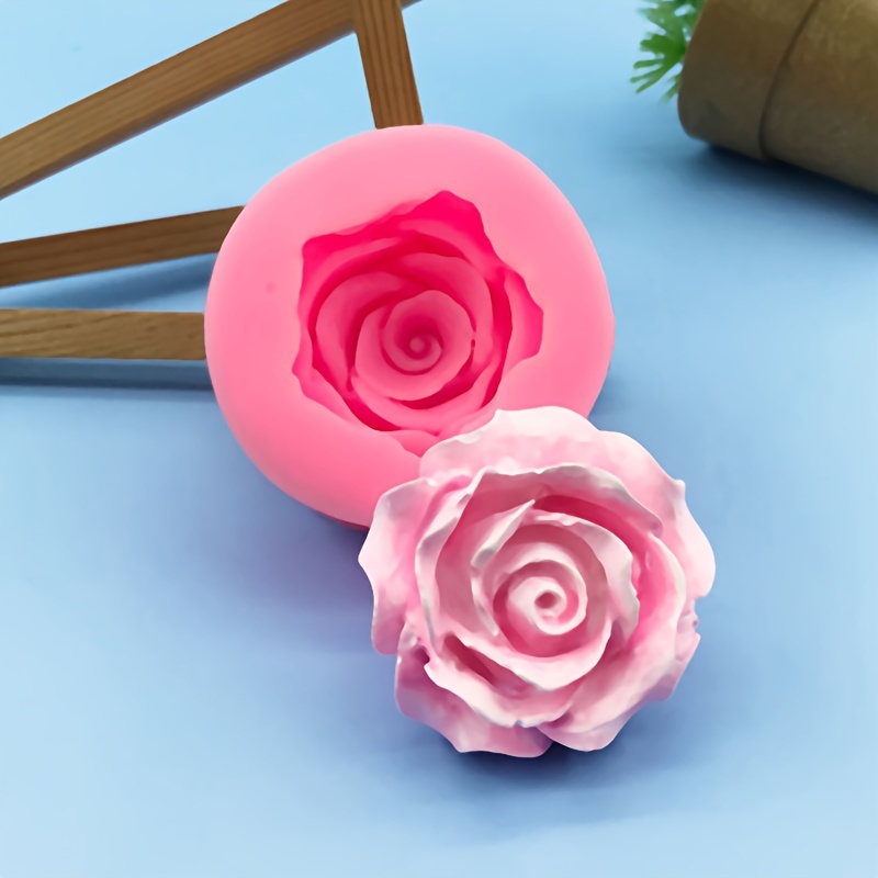 

1pc 3d Beautiful Roses Silicone Mold Diy Chocolate Cake Decorating Tools Fondant Wedding Cake Decoration Flowers Candle Plaster Ornament Silicone Mold