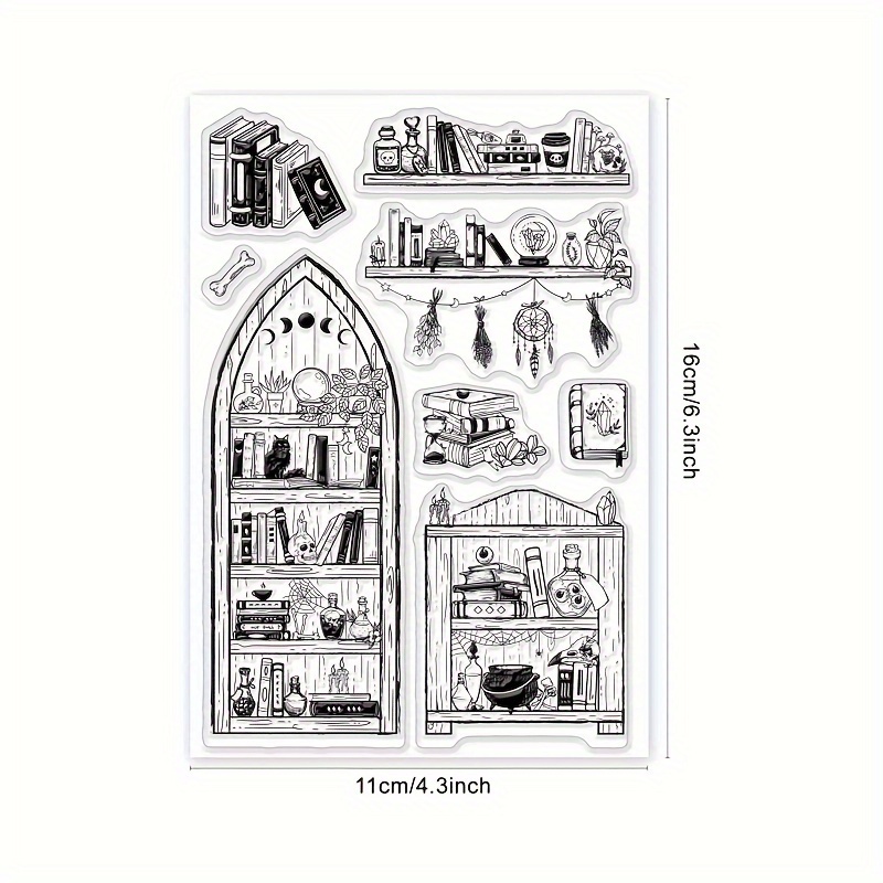 1pc Transparent Stamp For Bookshelf Scrapbooking Diy Silicone Decorative Card Craft Supplies