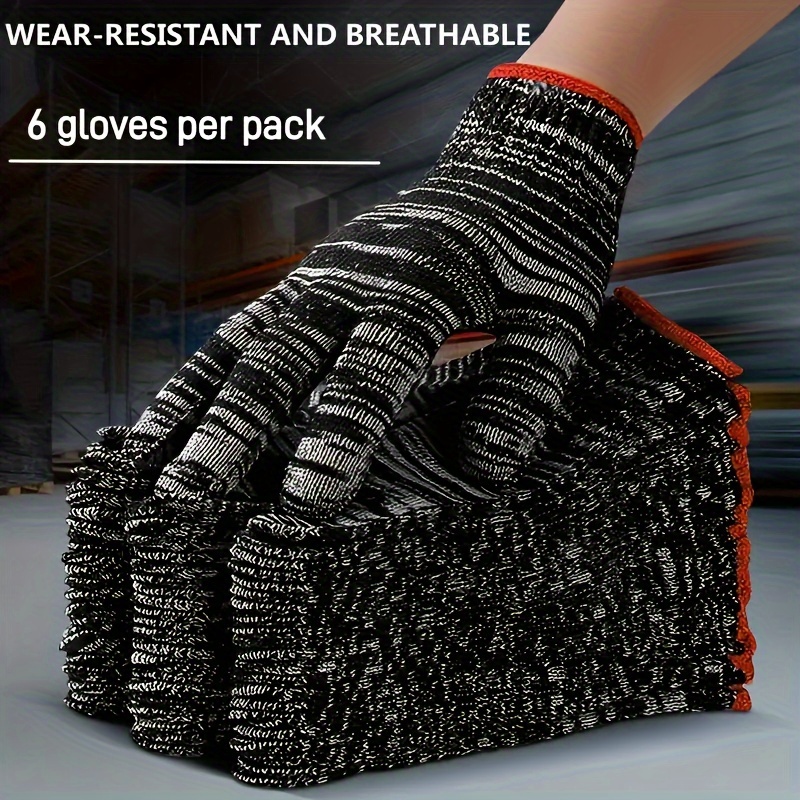 

12pcs Work Gloves - Lightweight, Breathable & For Construction, Gardening, Home Improvement & Car Repair | , Bpa-free, Machine Washable