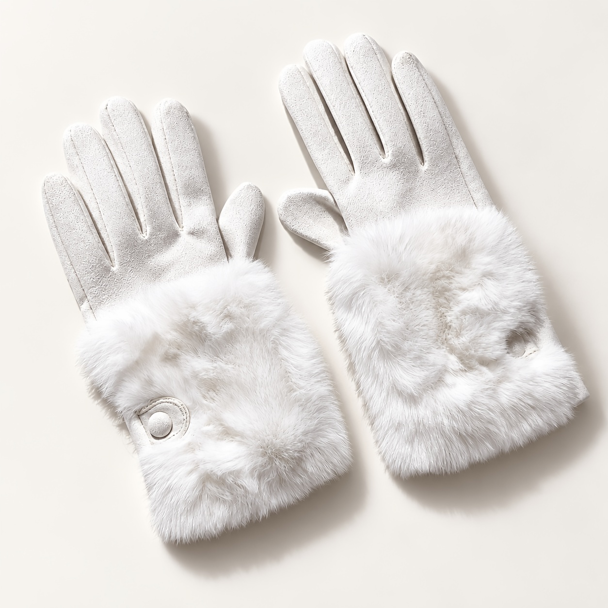TEMU 1 Paire de Gants d'Hiver Chauds pour Femmes, de Boucle Douce sur le Postérieur de , Gants Faciles à et Tendance pour l'Extérieur, Adaptés pour