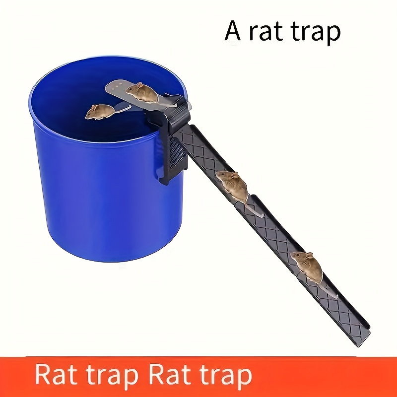 

1pc Abs Swing Rat Trap - No Power Needed, High-strength Blue Plastic Mouse With Bait Holder For Effective Rodent Control, Single Use