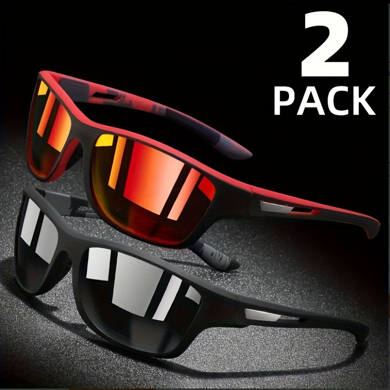 

2pcs New Polarized Sports Glasses For Men, Fashionable Riding And Fishing Fashion Glasses