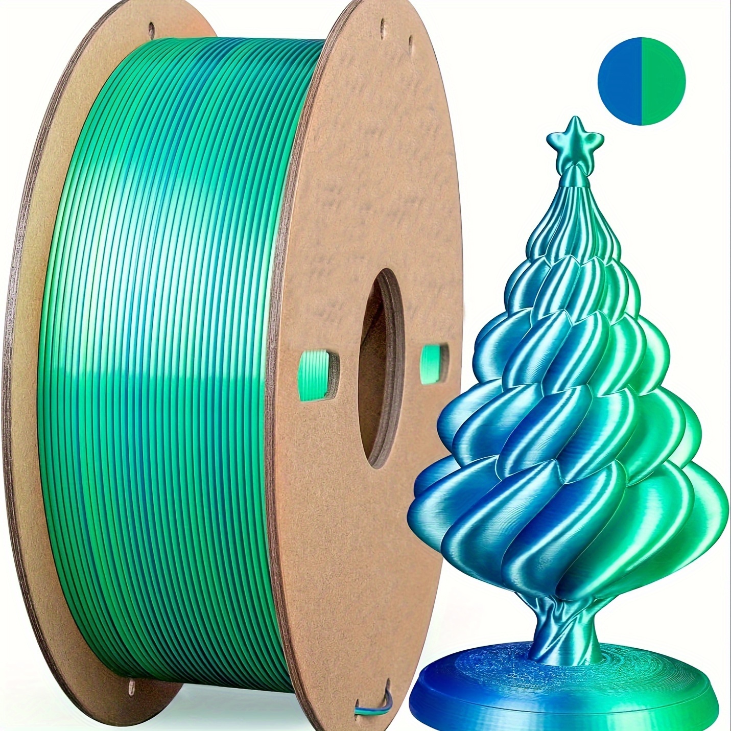 

Dual-tone Dark Pla 3d Printer Filament, 1.75mm +/- 0.03mm Precision, 250g (0.55lbs) Spool - Versatile Multicolor Printing For Fdm Printers