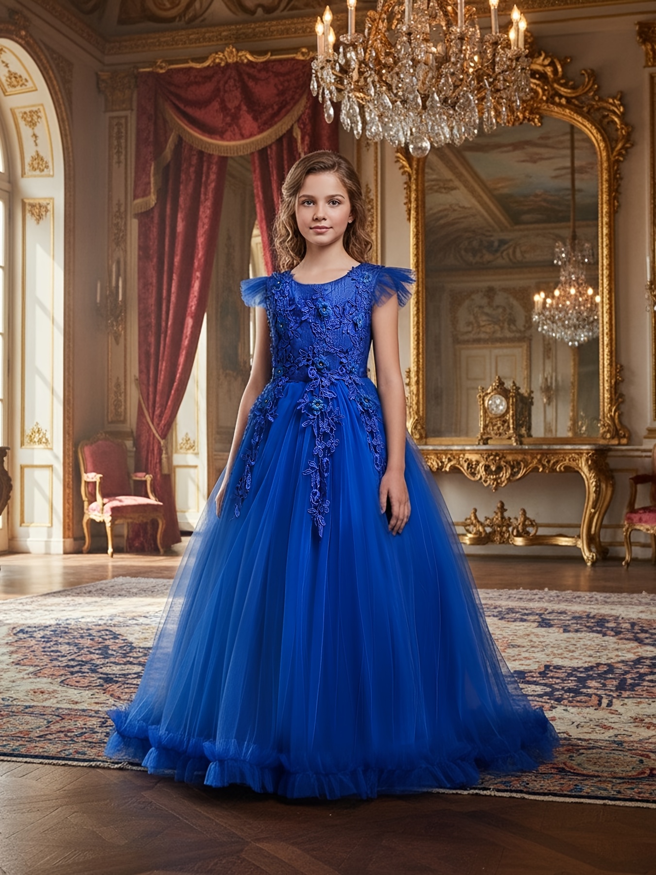 robe longue princesse filles fêtes anniversaires spectacles Temu