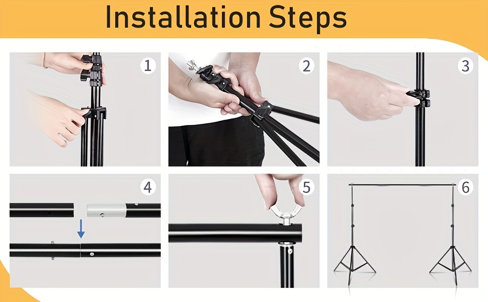 SucceBuy Backdrop Stand Adjustable Photo Backdrop Kit Heavy Duty Projector Screen Stand For Wedding Photo Video Studio Party