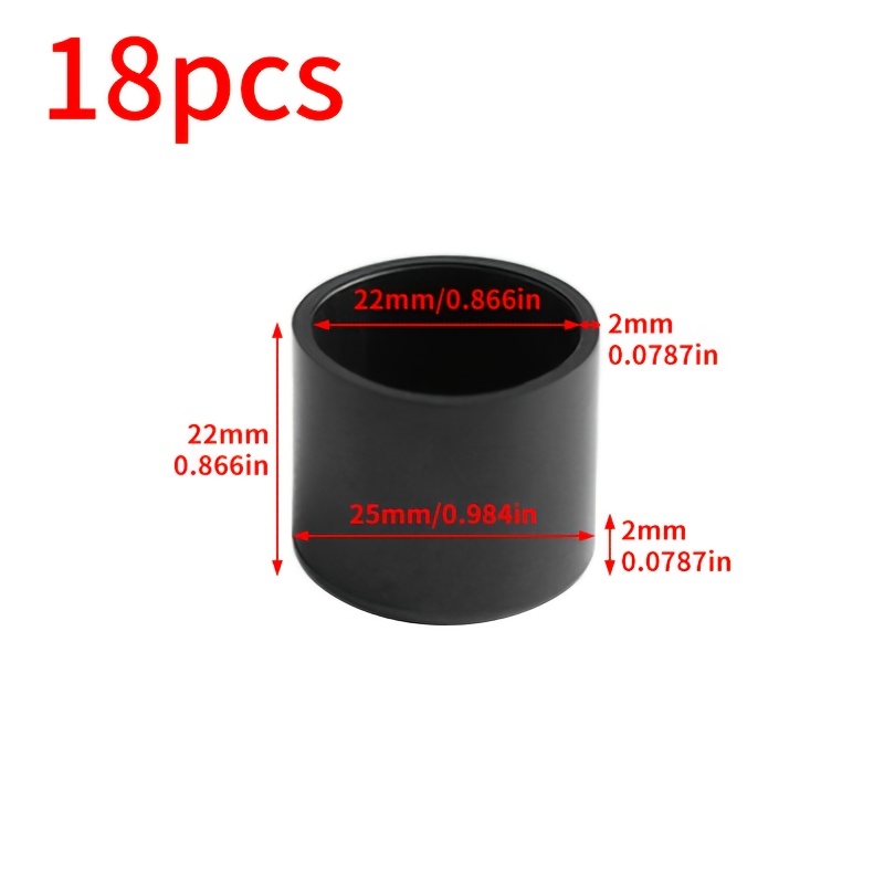 TEMU 6/12/18pcs 22mm/0.866in Square Caps, Anti-slip, Sound Insulating, Scratch & Wear Resistant Furniture Floor Protective Leg Sleeves, Tube Plugs,