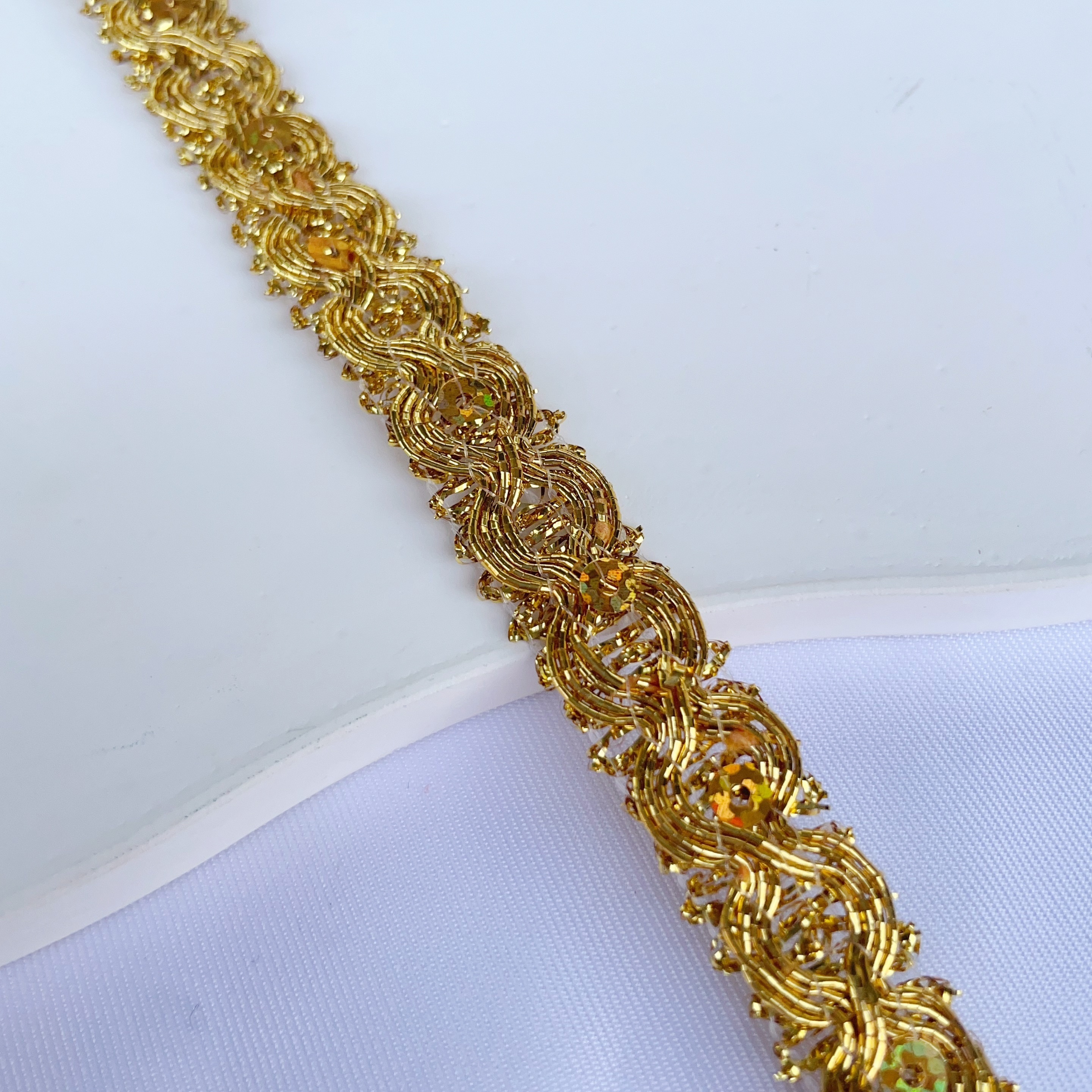 slim fit dress slacks Gold Metallic Grosgrain Ribbon Price Code G