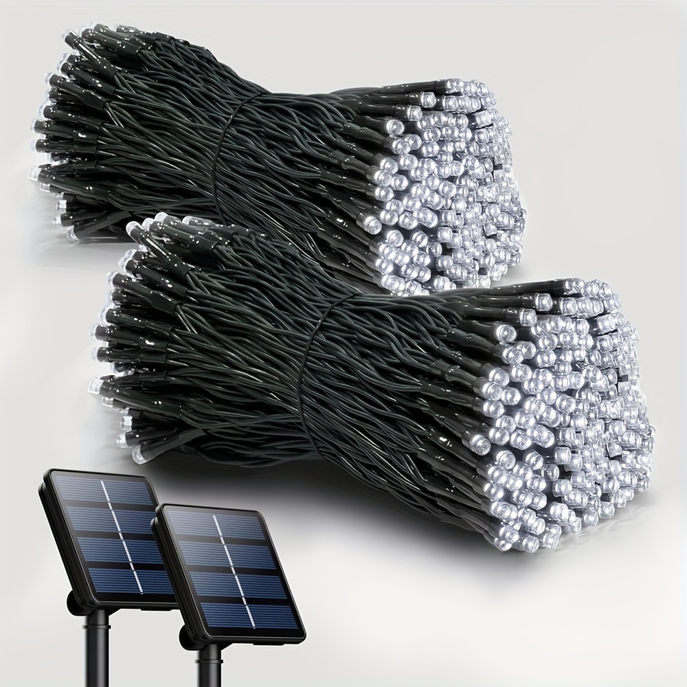 TEMU 1/2pack 80ft Solar Led Christmas Lights, Day Decorations Lights July 4th Decor Led String Fairy Lights Waterproof Ip65 Outdoor Led Tree Lights