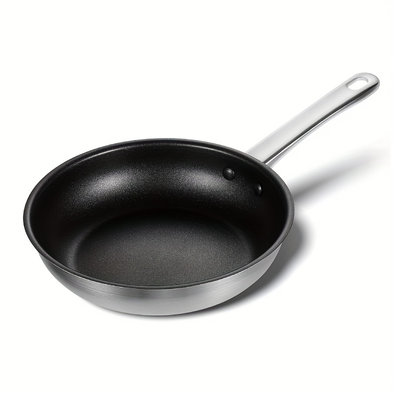 

Systeme Cs 8/10/12 Inch Stainless Steel Non Stick Frying Pans, Non Toxic-nonstick Coating For Professional Cookware, Skillet With Stay-, Induction Compatible, Oven/dishwasher Safe, Black