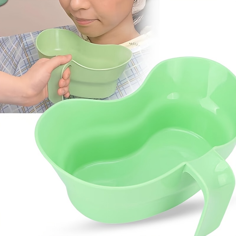 1 large capacity anti spill toothbrush and mouthwash cup with handle plastic bedside vomit collection basin suitable for elderly pregnant women bedridden patients ideal for   vomiting oral hygiene easy to clean and durable cup
