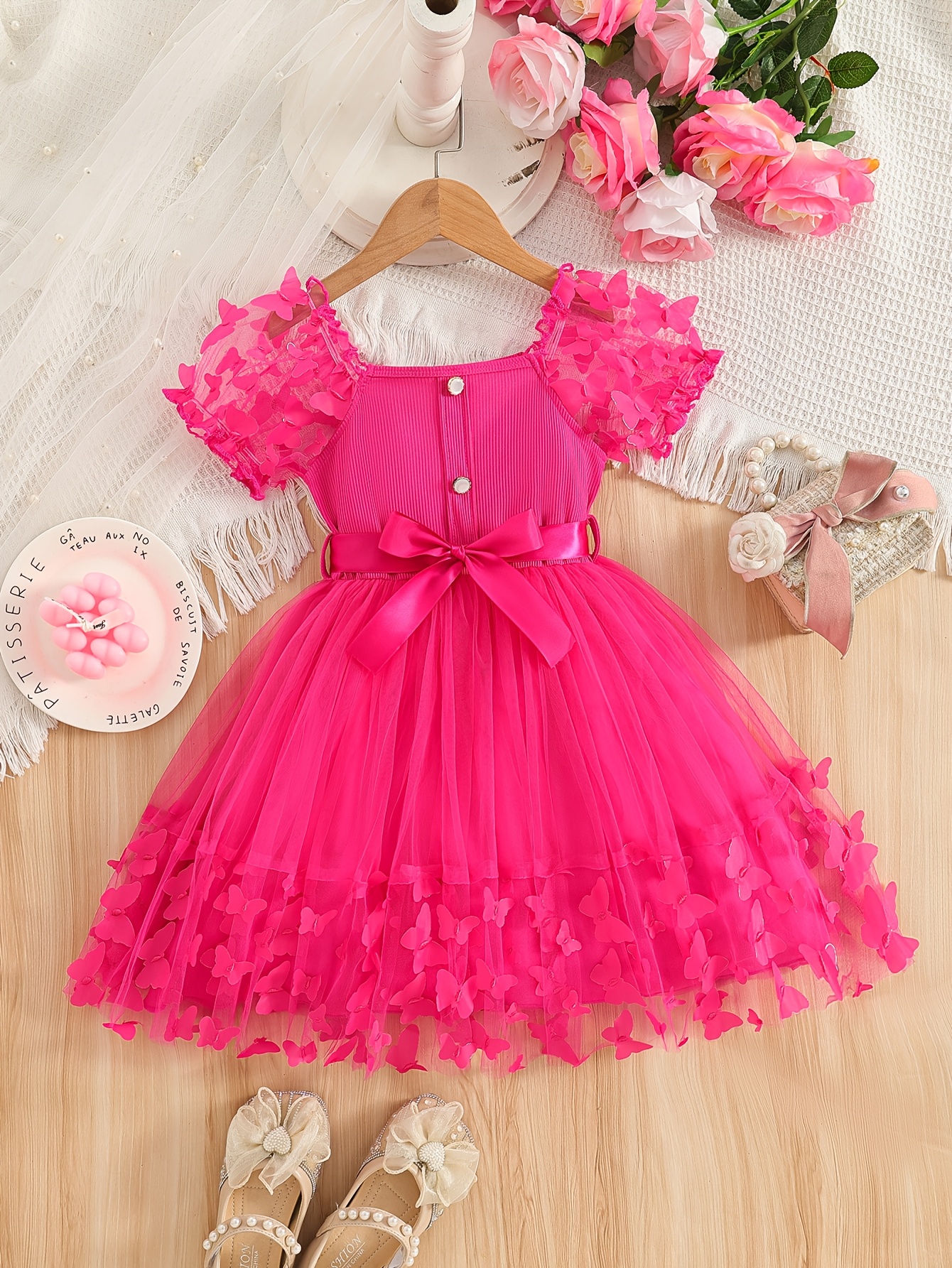 junior party dresses with sleeves sold on Temu United States