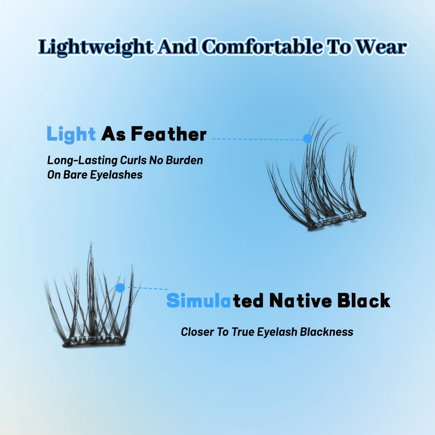 30pcs Marks Individual Clusters Self-Adhesive Eyelash Extensions