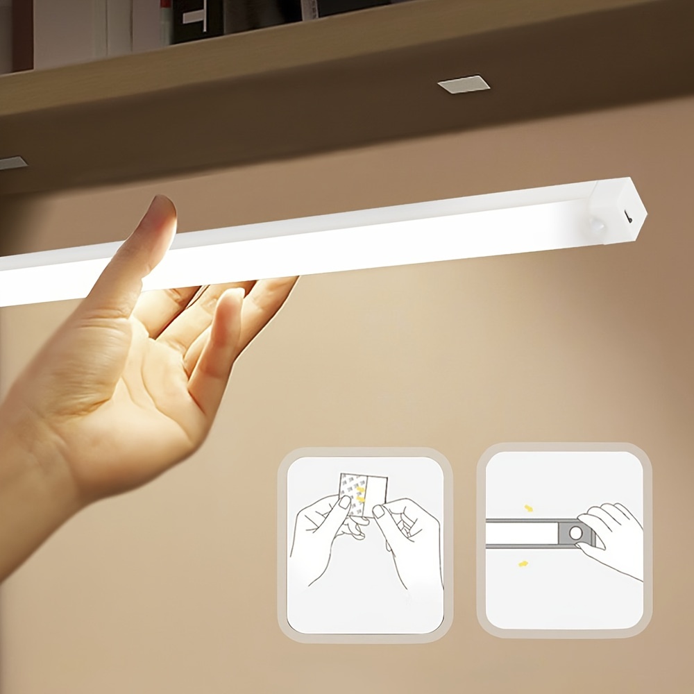 Luz LED de techo con Sensor de movimiento, recargable por USB con