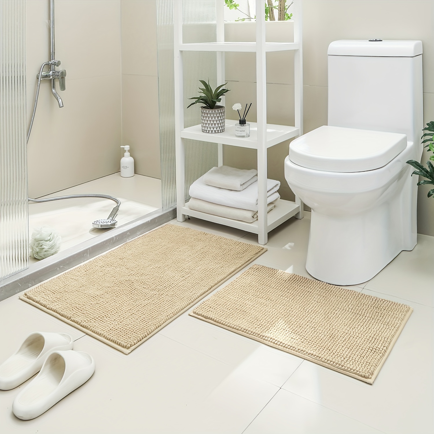 Casa tapete de banho antiderrapante tapete de banheiro macio de pelúcia  tapete de pele cozinha toalete decoração do assoalho lavável capacho  tapetes —