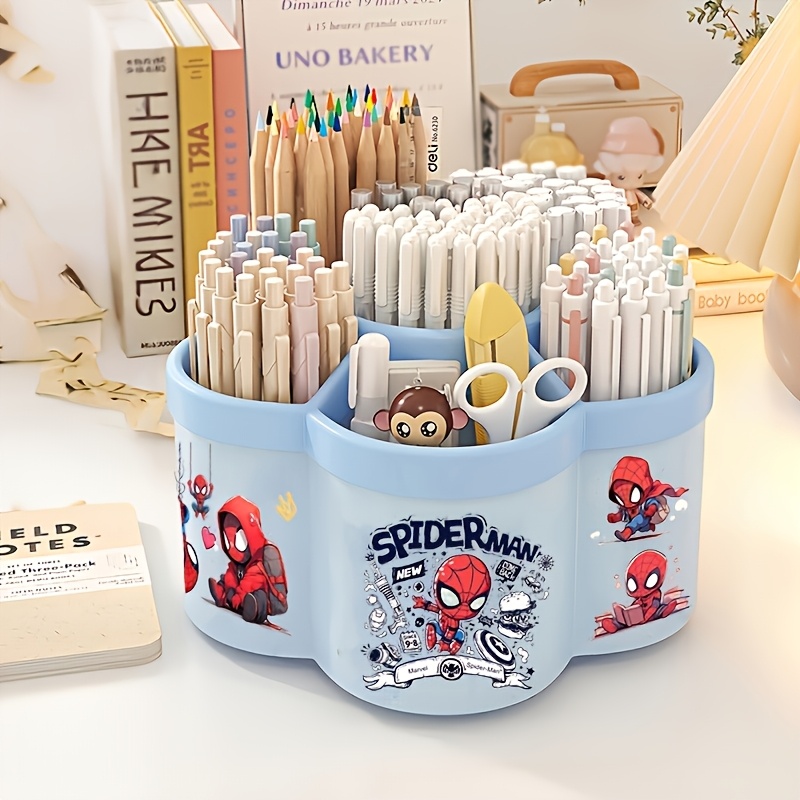 E-shop MARVEL Stiftehalter-Organizer mit & Netz - 360° drehbare Schreibtisch-Aufbewahrungsbox, großes Fassungsvermögen, geeignet für Büro, Schule,