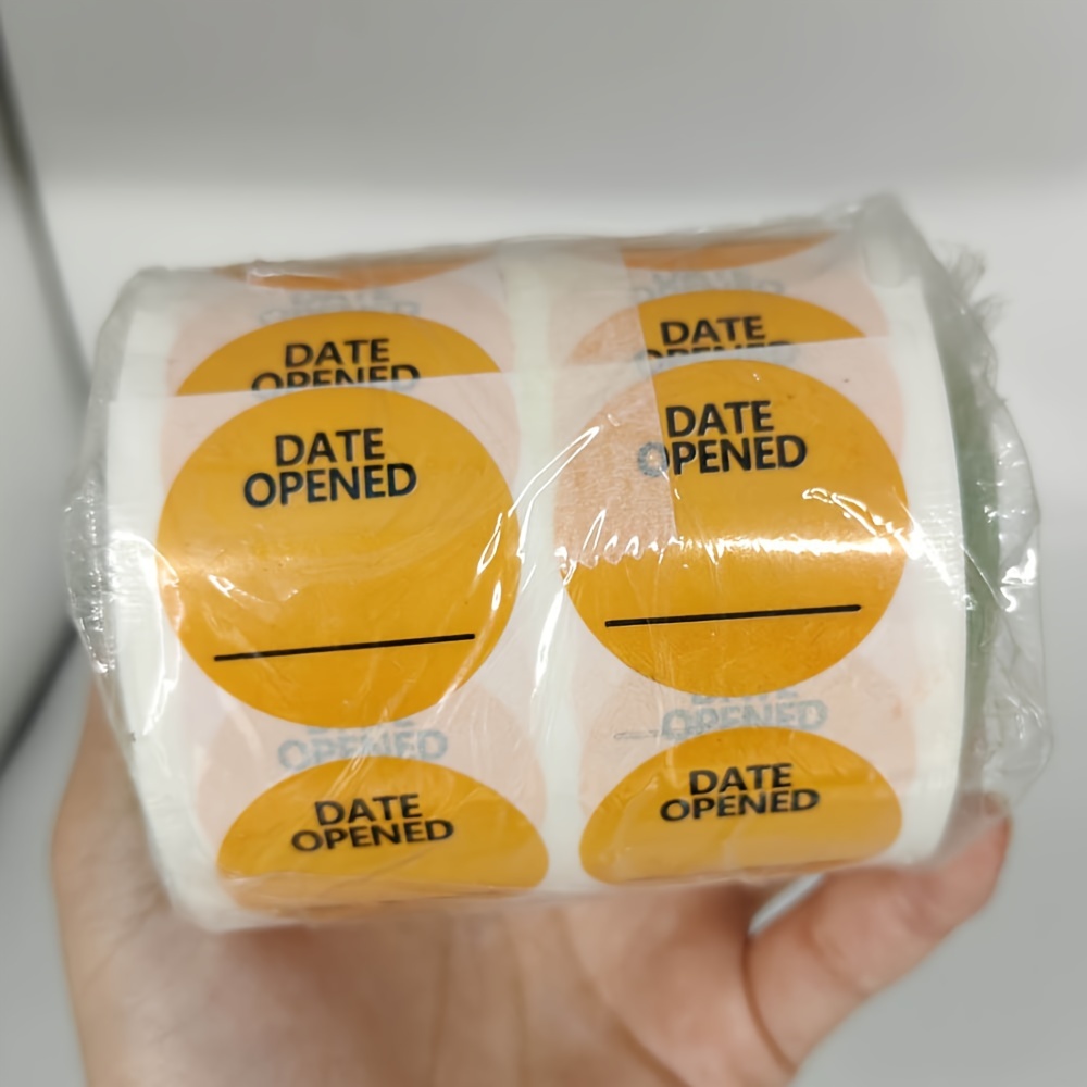 öppnade klistermärken - 1,25" diameter, 1000 st, pappersmaterial, engelsk text