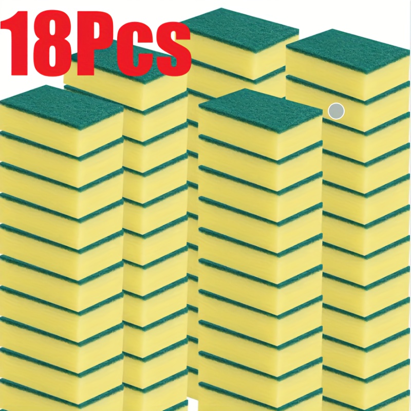E-shop 18/36/46/56/66/72/76/180 Stück Küchenschwämme, Multifunktional, Super Saugfähig, Rost- und Ölfleckenentferner, Doppellagiges Griffdesign für