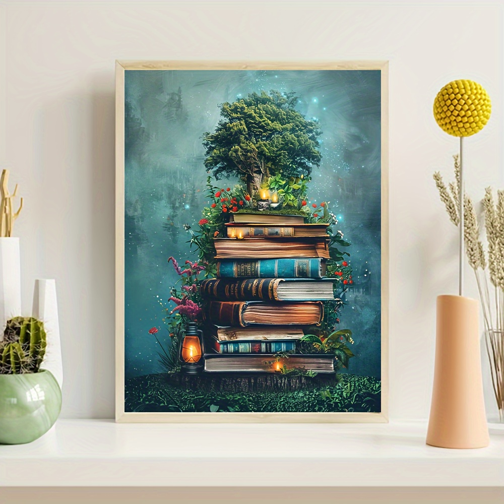 

1pc Frameless Wall Art For Home Decor, Books, Poster Wall Decor, Canvas Prints For Living Room Bedroom Kitchen Office Cafe Decor, Perfect Gift And Decoration