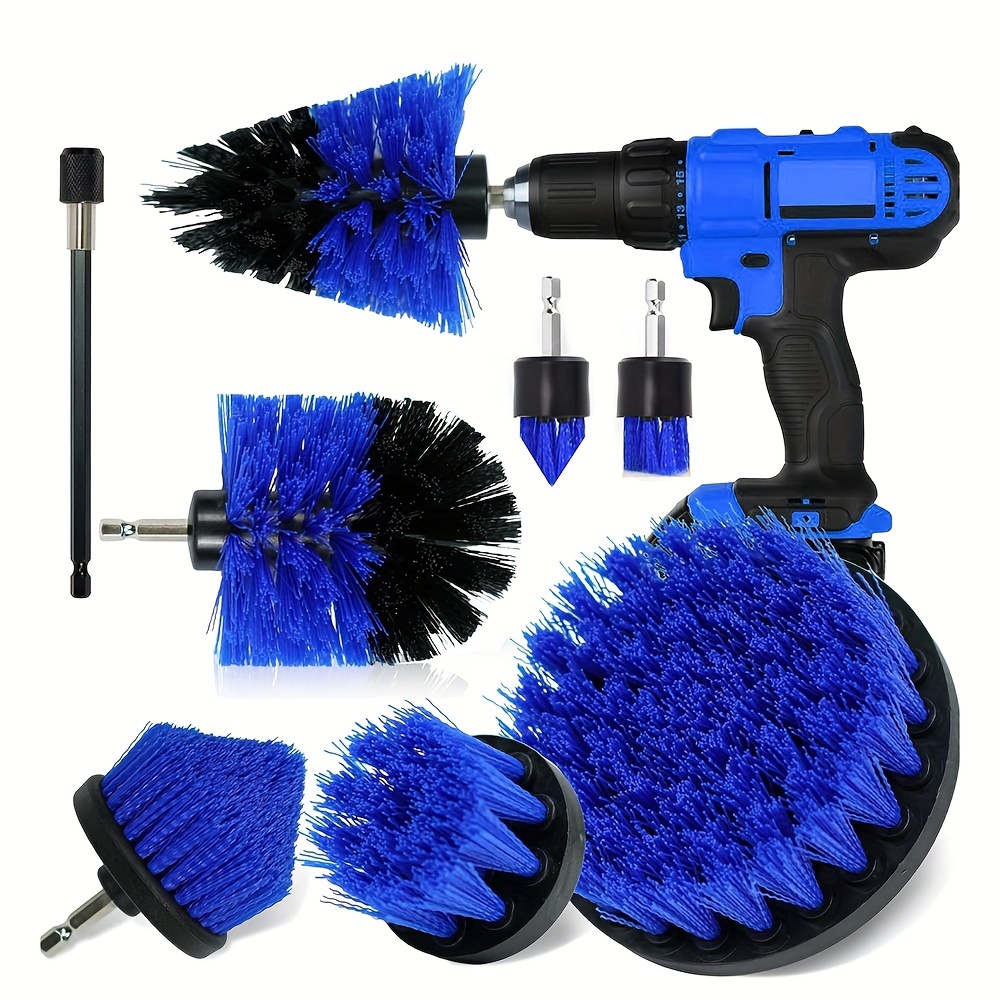 Kornely Brosse Perceuse Premium Ultra Rigide Noire 3 Pièces 13cm - Nettoyeur Pro Sans Rayures